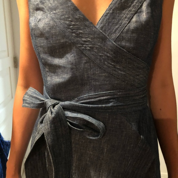 Alexis Denim Wrap Dress XS - Picture 3 of 6